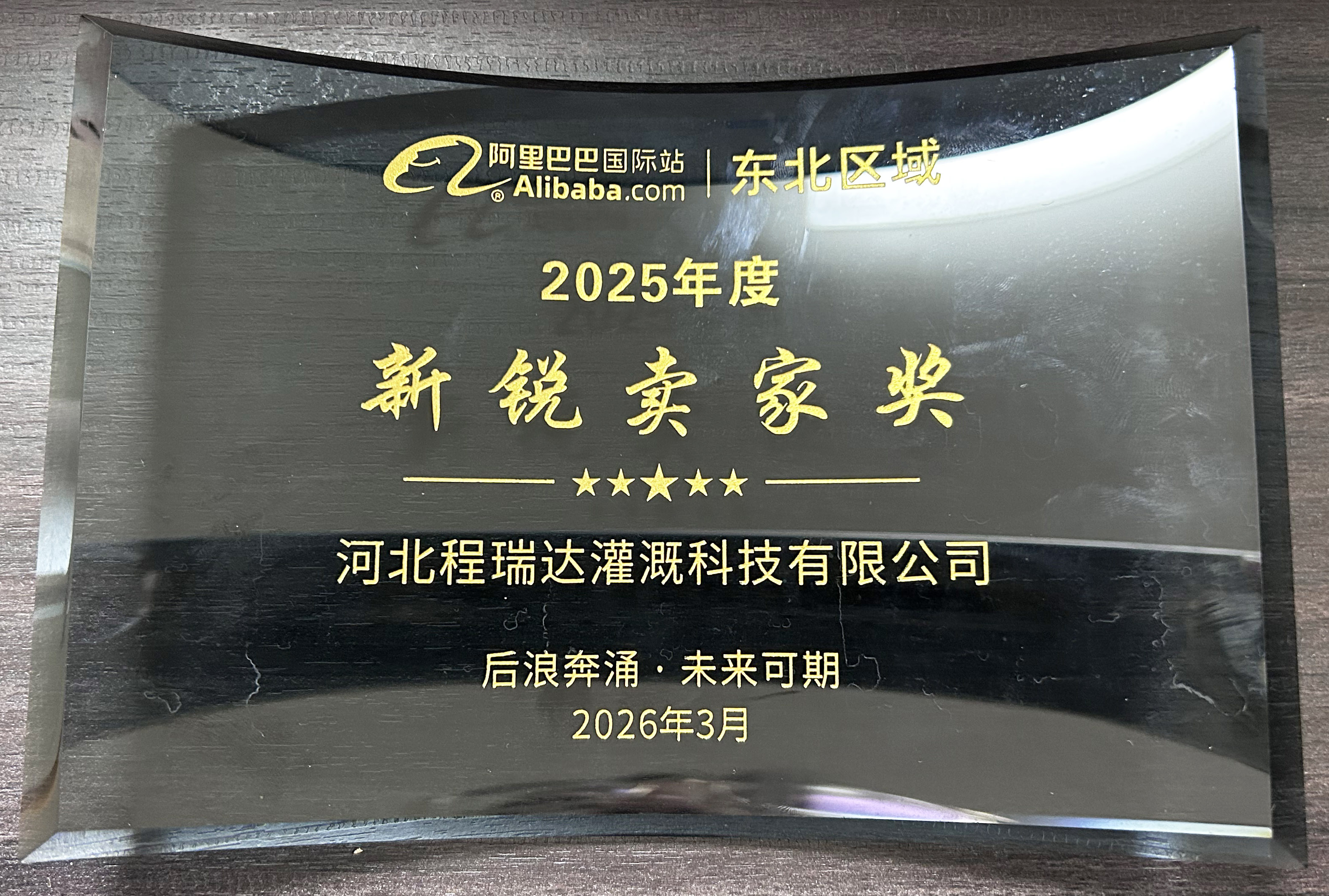 湛江程瑞达灌溉 | 荣获阿里国际站新锐卖家奖